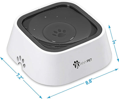 No-Spill Dog Water Bowl, Anti-Splash Pet Slow Drinking Water Feeder, Spill Proof Travel Bowls for Large Medium Small Dogs and Cats