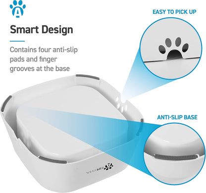 No-Spill Dog Water Bowl, Anti-Splash Pet Slow Drinking Water Feeder, Spill Proof Travel Bowls for Large Medium Small Dogs and Cats
